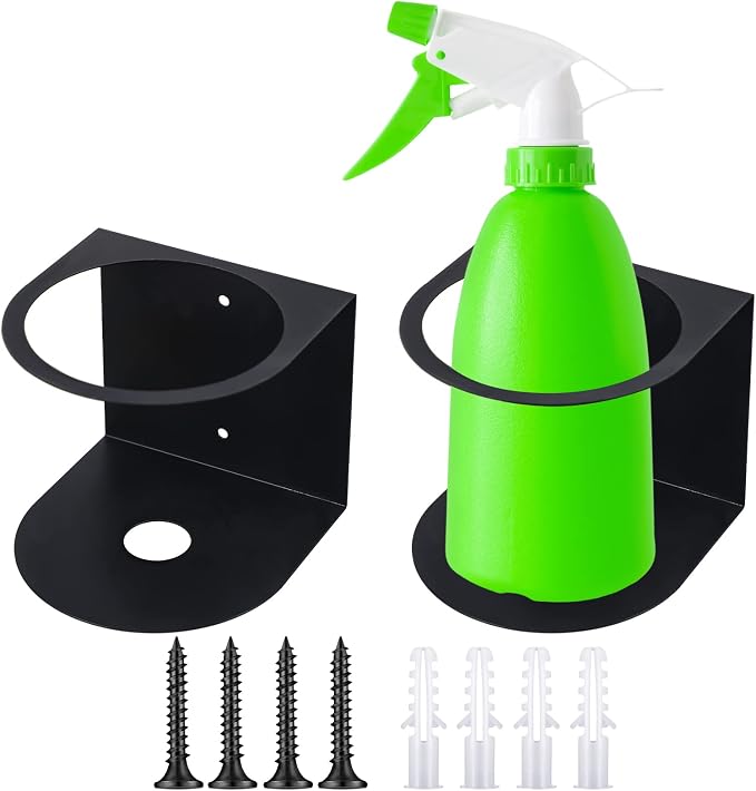 Gerrii 2 Pcs Spray Bottle Holder Wall Mount Bottle Organizer Spray Can Holder by Gerrii