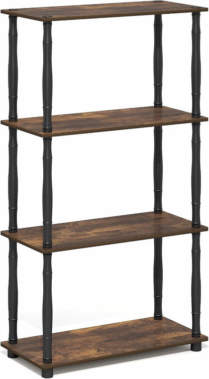 Furinno Turn-N-Tube Storage Shelves, 4-Tier Open Frame Book Shelf, Standing - Image 7