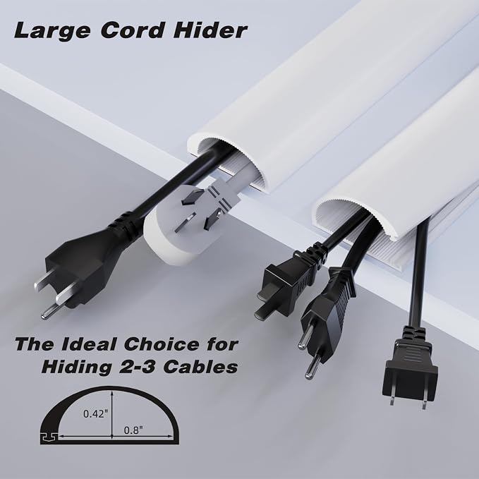 78" Silicone Cord Hider for Wall Mount TV, Large Self-Adhesive Cable Hider for - Image 2