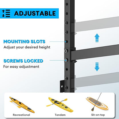 Kayak Storage Rack Heavy Duty, Adjustable Wall Mount Hanger - Image 6