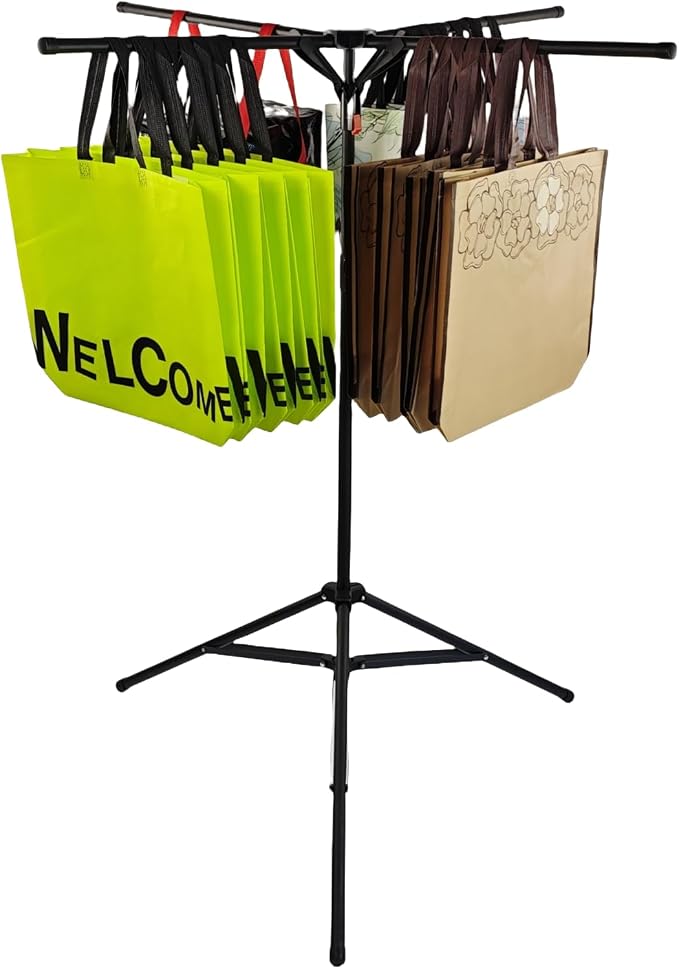 CozyNova Shopping Bag Rack: Adjustable Height & Base, Premium Metal Display - Image 7