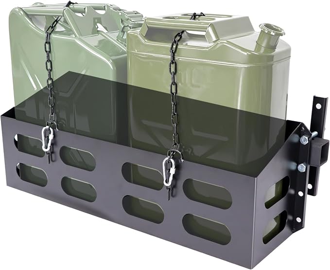 Dual Jerry Gas Cans Holder Rack by Autdour