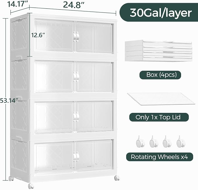 480QT Extra Large Stackable Storage Bins - Image 2