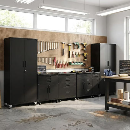 Garage Cabinet System | Heavy Duty Steel All-in-One Modular Garage Cabinet Set by VIYET