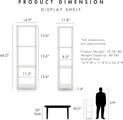 Homes: Inside + Out Apexa Modern 4-Tier Narrow Shelving Units, Collectibles - Image 3