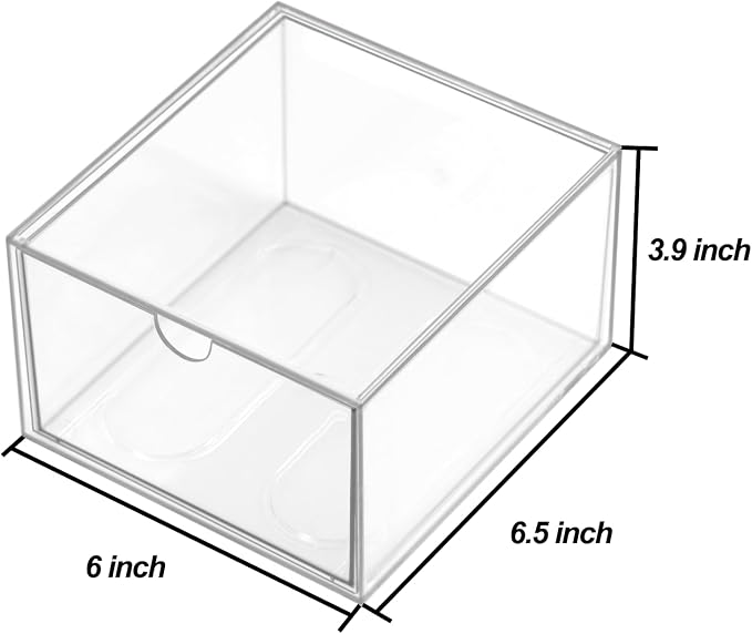 Clear Drawer, Arclic Box, Makeup Organizer Container, Tissue Dryer Sheet Holder - Image 3