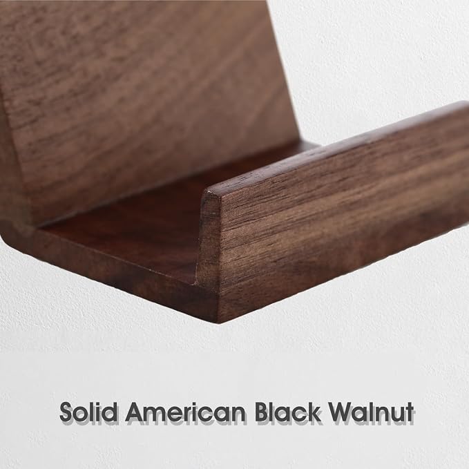 NIRVASH Walnut Controller Wall Mount, Wood Game Controller Holder Stand & - Image 8