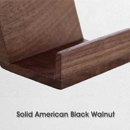 NIRVASH Walnut Controller Wall Mount, Wood Game Controller Holder Stand & - Image 8