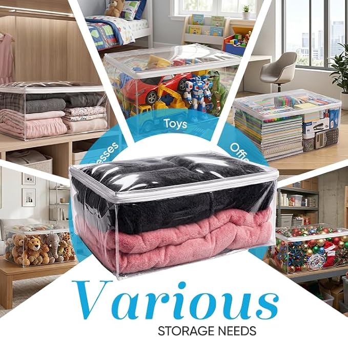 Handy Laundry Comforter Storage Bag – Large 90L Clear Zippered Organizer - Image 5