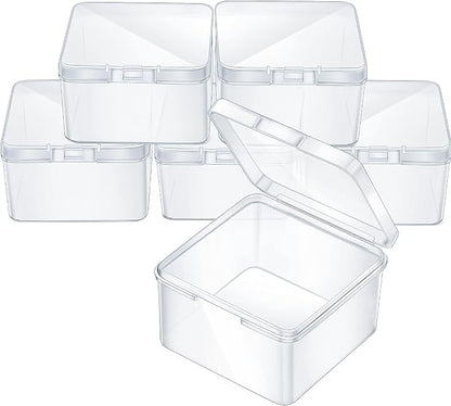 Jetec 6 Pieces Mini Plastic Clear Beads Storage Containers Box by Jetec