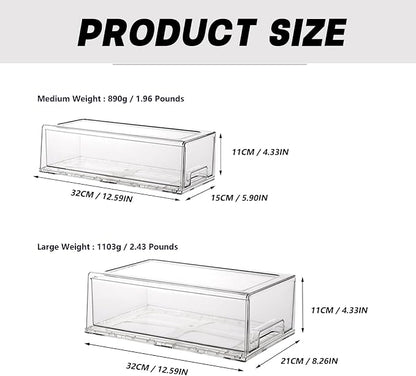 Stackable storage drawers, refrigerator, office desktop, pantry and shelves - Image 2
