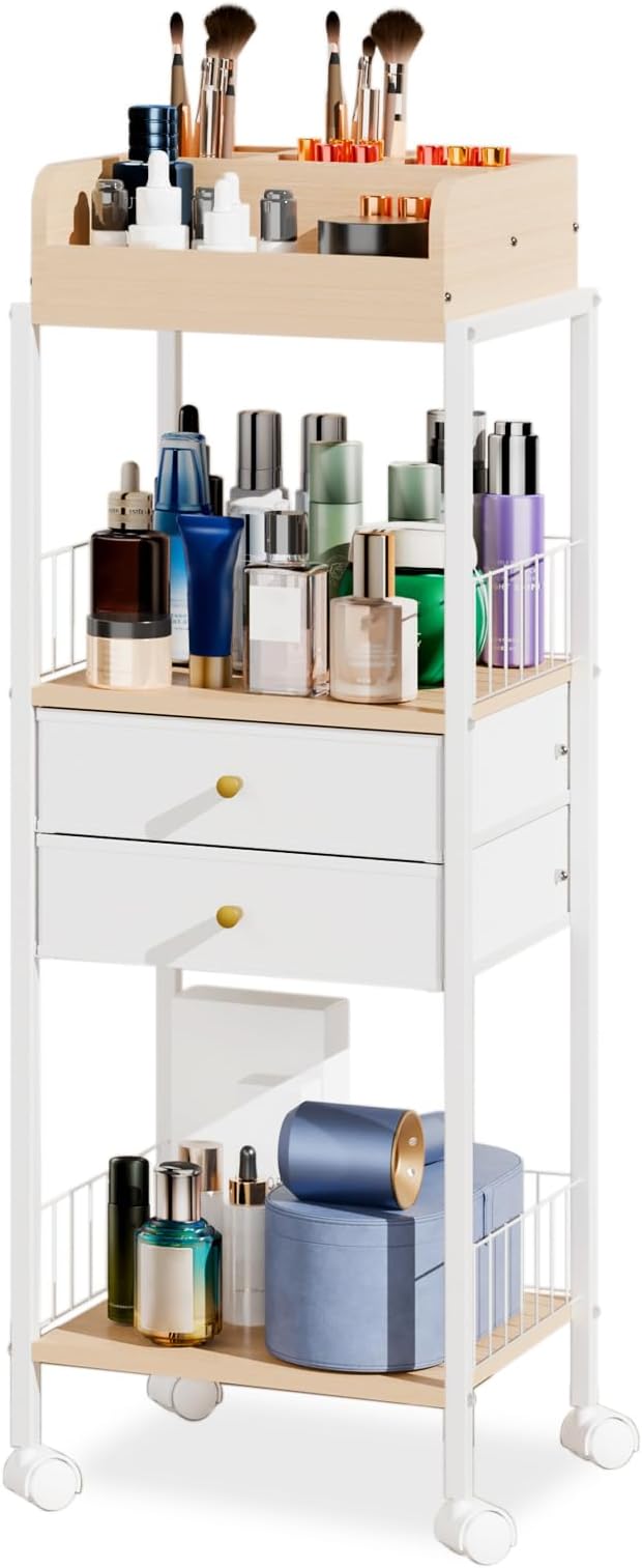 Makeup Organizer Cart Shelf Floor Skincare Organizers Make Up and Station by lurcns