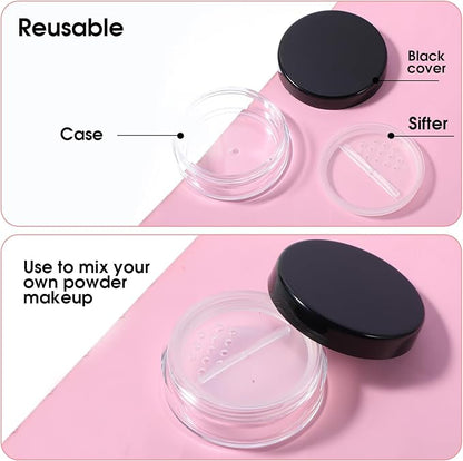 6pcs 10ml/0.34oz Refillable Loose Powder Containers Plastic Empty Travel Small - Image 4