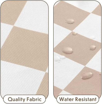 Beige Checkered Clothes Storage Bins, 100L Large Blanket Storage Bags 3 Pack - Image 7