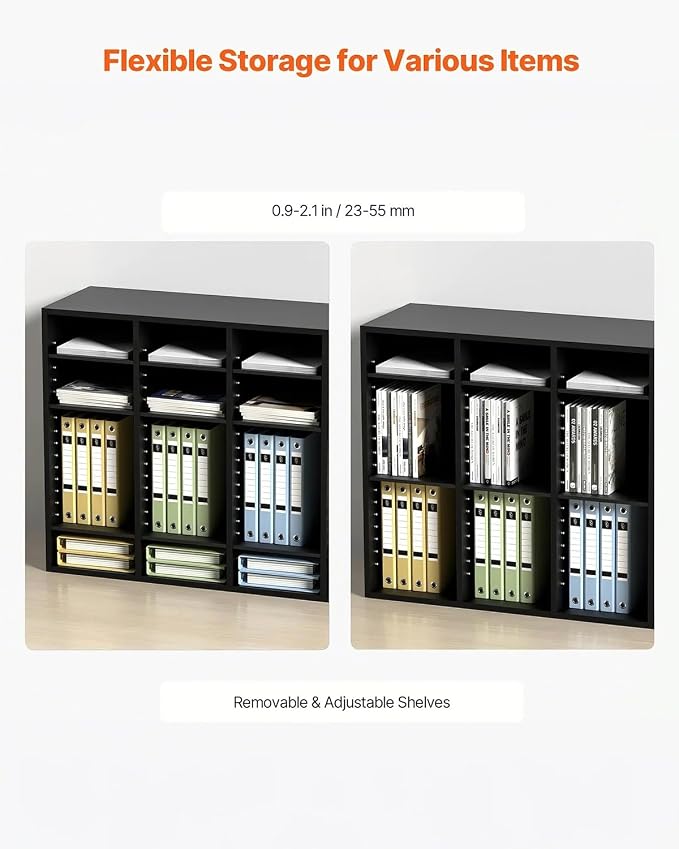 VEVOR Wood Literature Organizer, 36 Compartments, Mailboxes Slot - Image 7