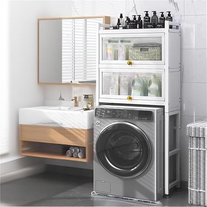 Over Washer and Dryer Storage Shelf Freestanding Laundry Room Organizer Cabinet by Unknown