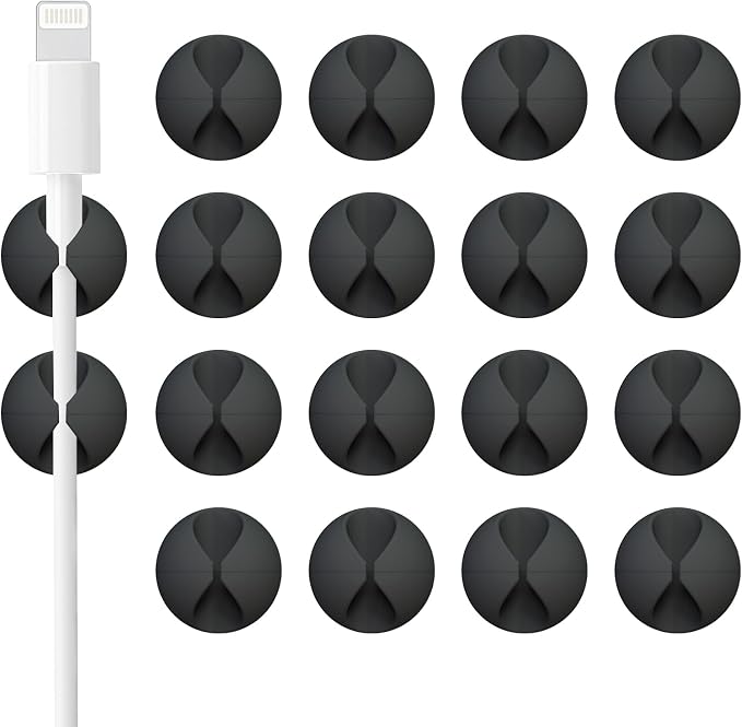 18 Pack Mini Cable Clips, Znben Cord Organizer Holder Adhesive Cord Management - Image 9