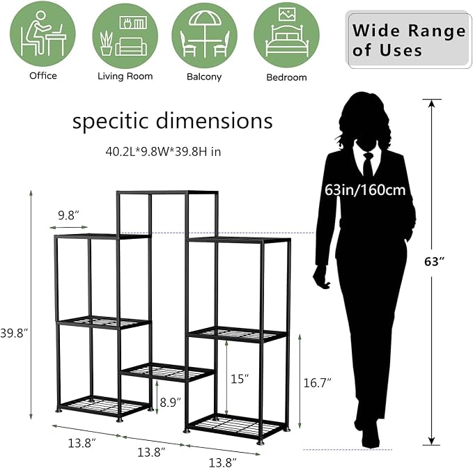 Metal Plant Stand Indoor Metal Plant Stands Outdoor Tiered Plant Shelf - Image 6