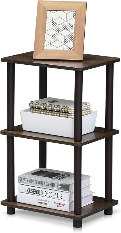 FURINNO Turn-N-Tube 2 Space Shelf, Walnut/Brown by Furinno-FitsYourSpaceFitsYourBudget