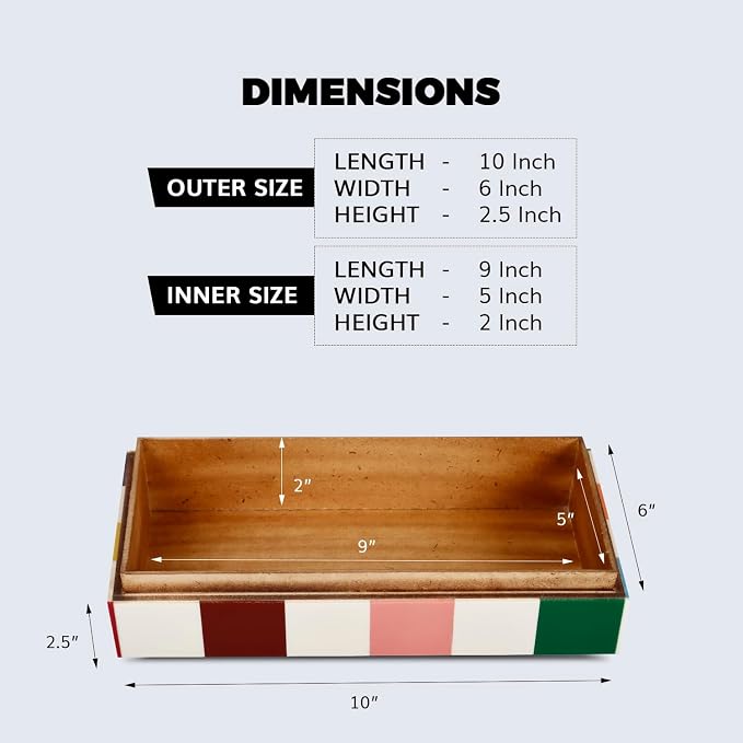 Handicrafts Home Decorative Storage Box 10x6 – Remote Organizer Box - Image 2