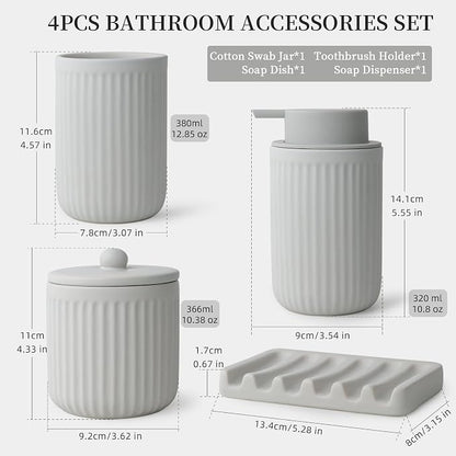 BosilunLife Ceramic Bathroom Accessories Set - Image 3