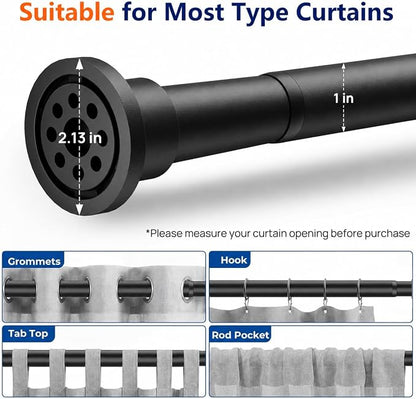 ALLZONE Heavy Duty Tension Shower Curtain Rod 42-83 Inches - Image 3
