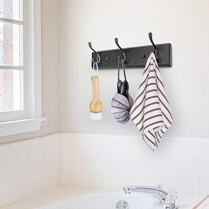 Wooden Coat Rack, Wall-Mounted Organizer - Image 9