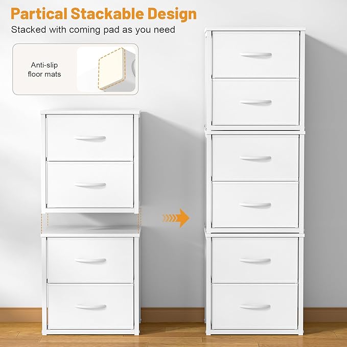 DAOUTIME Stackable Storage Drawers, Closet Storage Drawers - Image 4