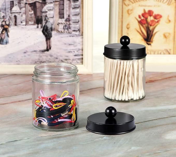 Amolliar Apothecary Jars Bathroom Storage Organizer - Image 5