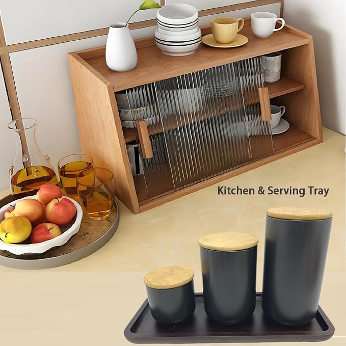 Wood Vanity Tray, Bathroom Counter Solid Walnut Organizer, Toilet Tank Top - Image 5