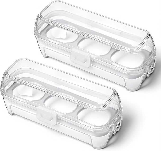 2 PCS Boiled Egg Container Boiled Egg Carrier Camping Eggs Carrier Container by Unknown