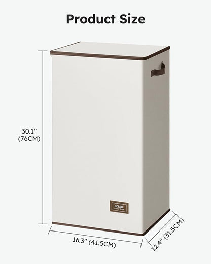 SOLEDI Clothes Hamper with Lid - 100L XL - Large Laundry Basket with Removable - Image 3