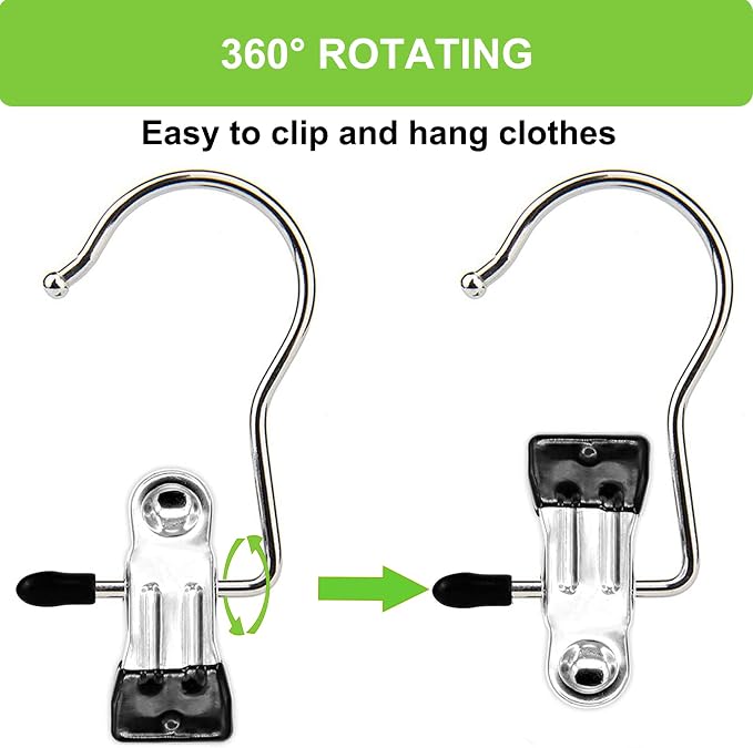 Laundry Hooks Hanging Clips Clothes Pins Closet Hanger Organizer Clamps Socks - Image 4