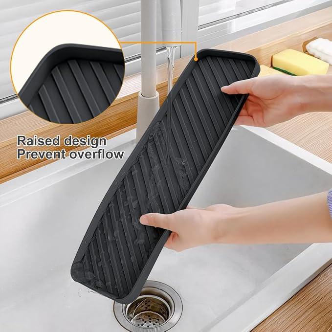Silicone Organizer Tray for Kitchen Sinks and Bathrooms. Dishwasher-Safe - Image 6