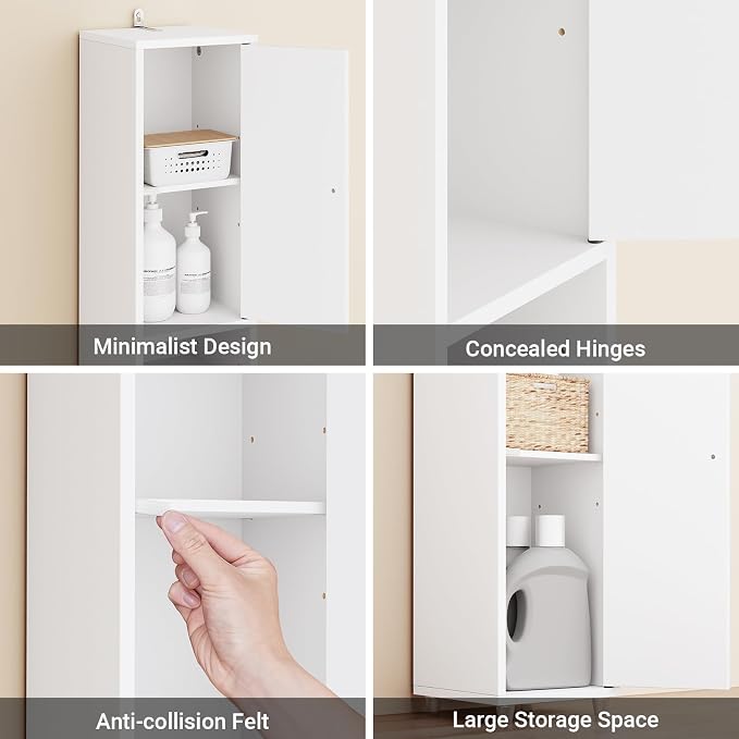 SoBuy Narrow Bathroom Storage Cabinet, 7.8 x 7.8 x 70.8 in, Slim Storage - Image 13