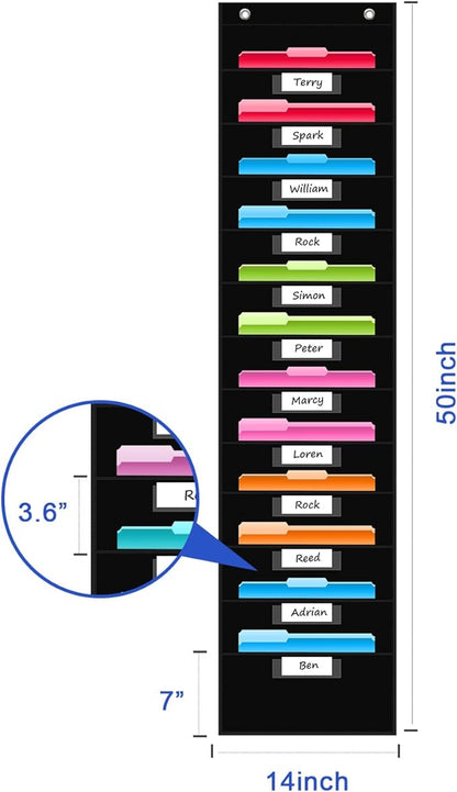 REGELETO 12 Pockets File Storage Pocket Chart - Image 2
