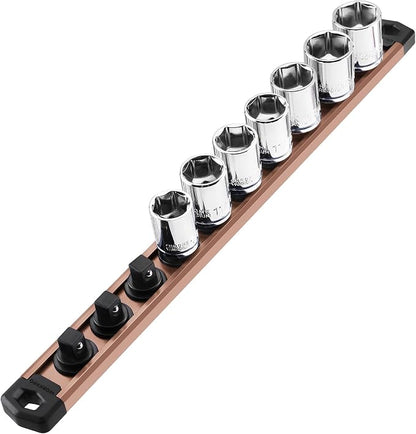 WORKPRO Magnetic Socket Organizer, 3/8-Inch Drive Aluminum Alloy Socket Rail - Image 9