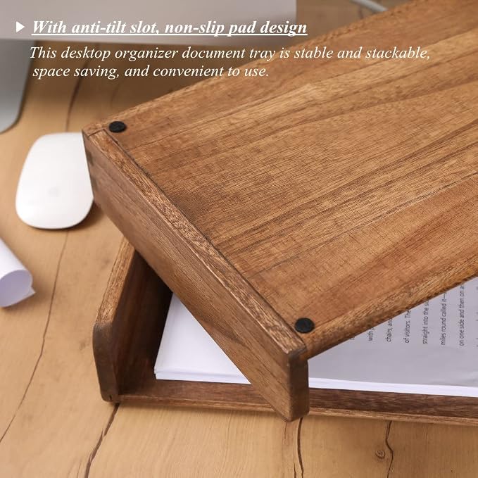 Desktop File Trays Stackable Paper Tray - Image 4