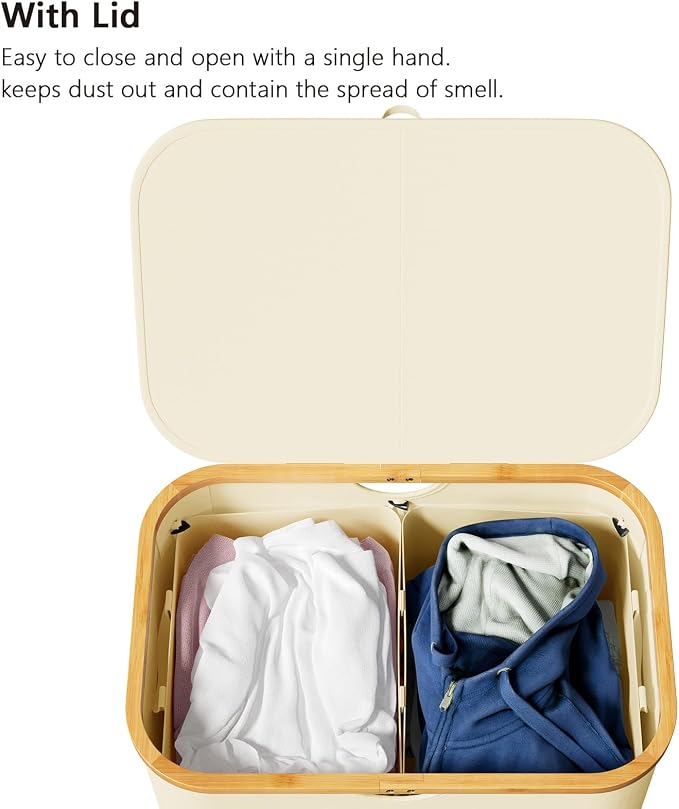 SpaceAid Double Laundry Hamper 2 Section - Image 3