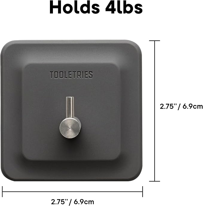 TOOLETRIES Arnold Silicone Shower Hook, Adhesive Bathroom Hook - Image 10