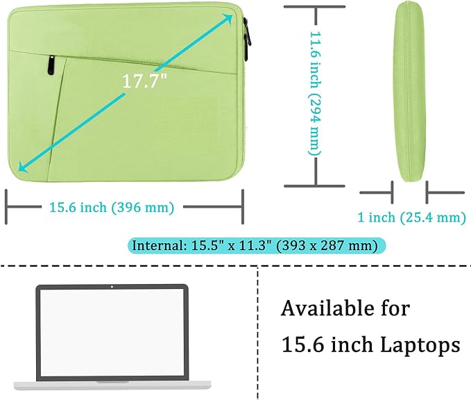 Laptop Sleeve 15.6 inch, Shockproof Protective Computer Carrying Cover - Image 5