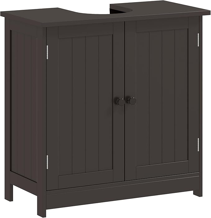 HOMCOM Under Sink Bathroom Cabinet, Pedestal Sink Storage Cabinet by HOMCOM