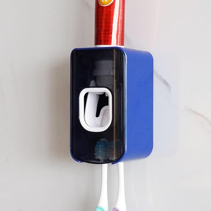 2 Slot Toothbrush Holder and Toothpaste Dispenser Wall Mounted, Automatic - Image 4