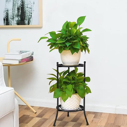 19. Plant Stand for Flower Pot Heavy Duty Potted Holder, 2 Tiers Tall Planter - Image 5
