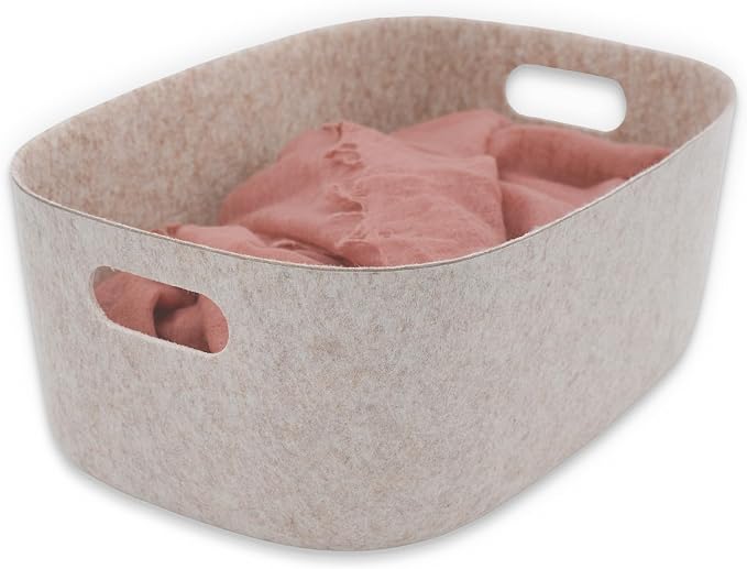 Welaxy Large Storage Basket Felt Open Desk Organize bin Shelf baskets by Welaxy