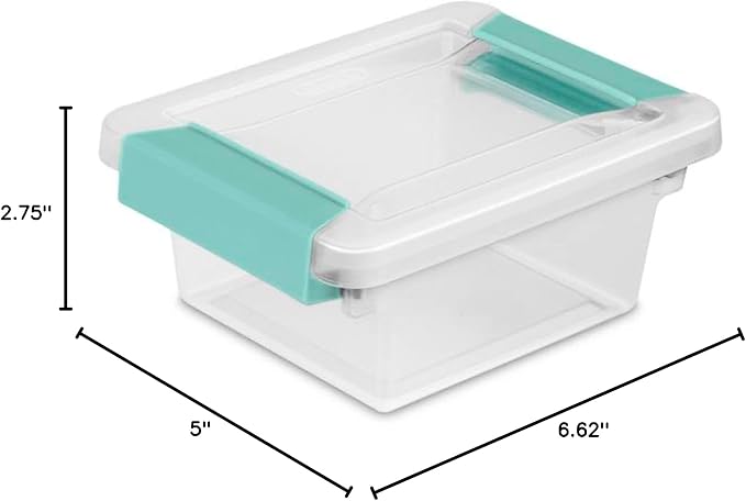 Sterilite 18-Pack Clip Box, Stackable Clear Plastic Bins - Image 2