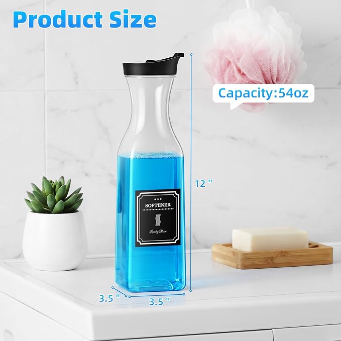 Laundry Detergent Dispenser, 54oz Fabric Softener Dispenser, Plastic Liquid - Image 2