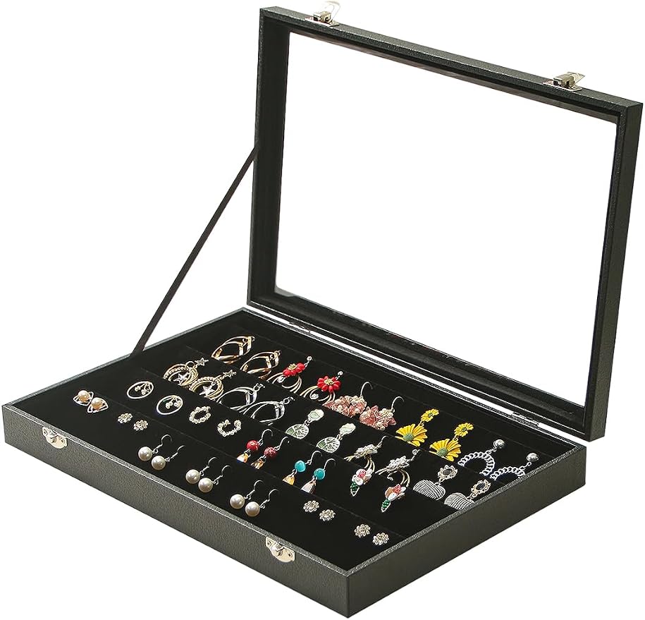 Coward Earring Organizer Tray Box by FocusOnJewelryDisplay15yrs