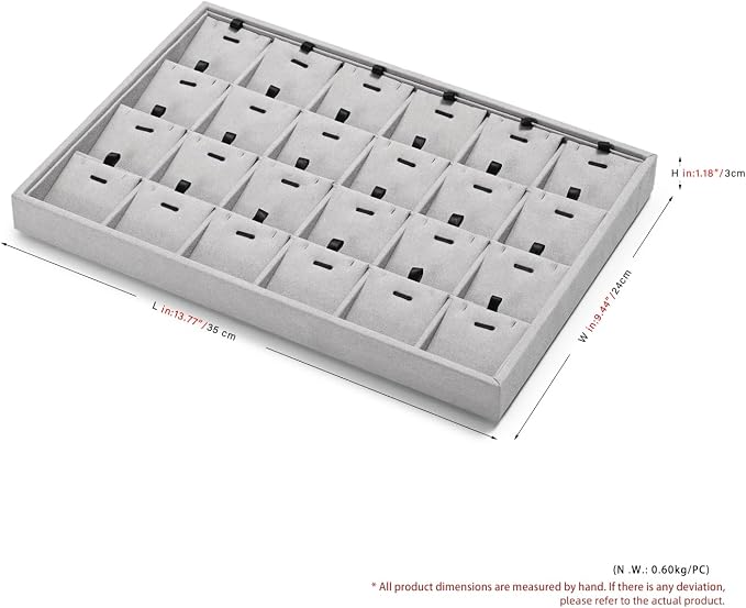 24 Grids Necklace Tray Jewelry Display Tray Necklace Holder Organizer - Image 7