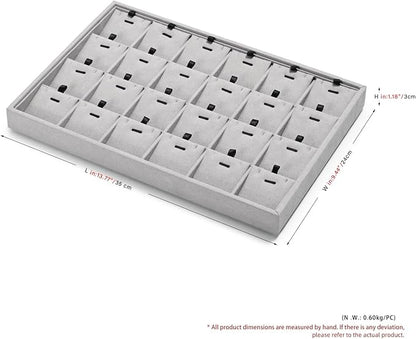 24 Grids Necklace Tray Jewelry Display Tray Necklace Holder Organizer - Image 7